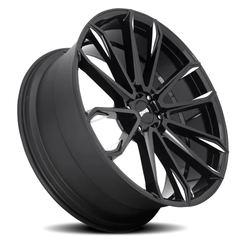 DUB Clout S252 24x10 +30 6x139.7mm 106.1mm Gloss Black Milled