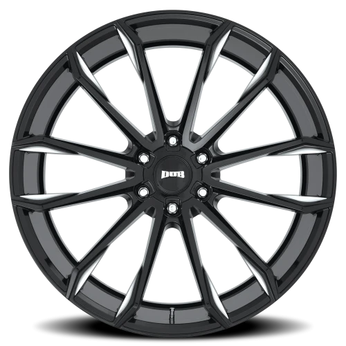 DUB Clout S252 24x10 +30 6x139.7mm 106.1mm Gloss Black Milled