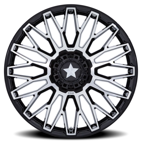 MSA Clubber M50 GBM 20x7 +0 4x137mm 110.1mm Gloss Black Machined