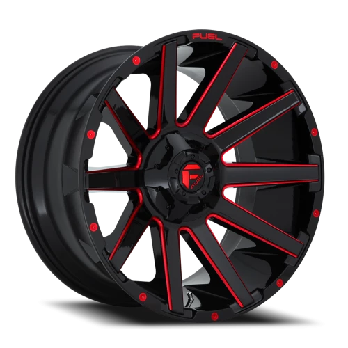 Fuel Contra D643 20x9 +1 8x170mm 125.1mm Gloss Red Milled