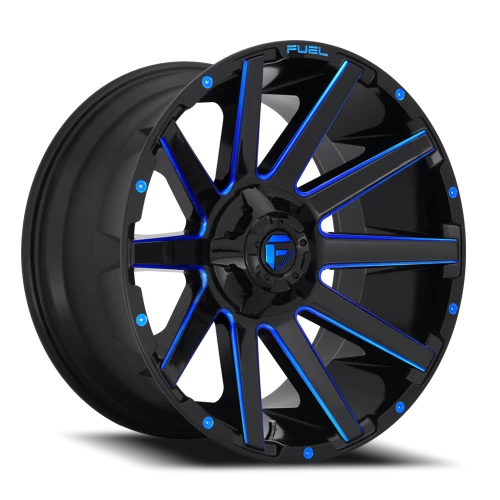 Fuel Contra D644 22x12 -43 6x135mm 106.1mm Gloss Blue Milled