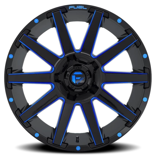 Fuel Contra D644 22x12 -43 6x135mm 106.1mm Gloss Blue Milled