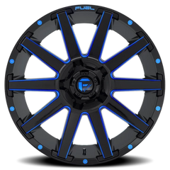 Fuel Contra D644 20x9 +20 5x139.7mm 110.3mm Gloss Blue Milled