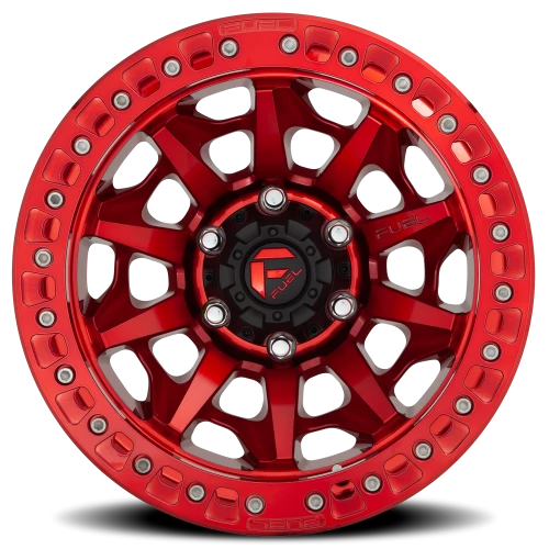 Fuel Covert Beadlock D113 17x9 -15 6x139.7mm 106.1mm Candy Red