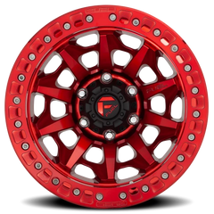 Fuel Covert Beadlock D113 17x9 -15 6x139.7mm 106.1mm Candy Red