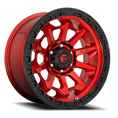 Fuel Covert D695 17x9 +1 5x150mm 110.1mm Candy Red Black Bead Ring