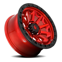 Fuel Covert D695 18x9 +20 5x127mm 71.5mm Candy Red Black Bead Ring
