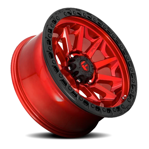 Fuel Covert D695 20x10 -18 5x127mm 71.5mm Candy Red Black Bead Ring