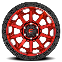 Fuel Covert D695 20x10 -18 6x139.7mm 106.1mm Candy Red Black Bead Ring