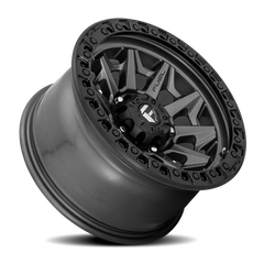 Fuel Covert D716 20x9 +1 6x135mm 87.1mm Matte Gunmetal Black Bead Ring