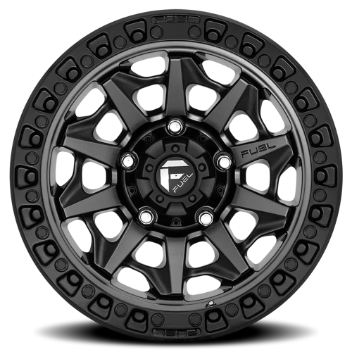 Fuel Covert D716 17x8.5 +0 6x139.7mm 106.1mm Matte Gunmetal Black Bead Ring