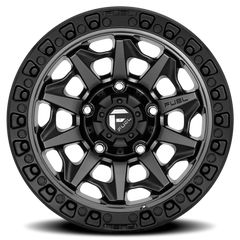 Fuel Covert D716 20x9 +1 6x135mm 87.1mm Matte Gunmetal Black Bead Ring