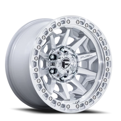 Fuel Covert D883 17x9 -12 6x139.7mm 106.1mm Silver Machined Face