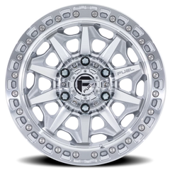 Fuel Covert D883 18x9 +1 6x139.7mm 106.1mm Silver Machined Face