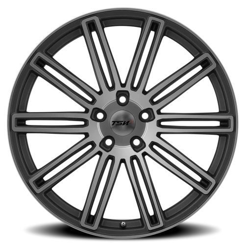 TSW Crowthorne GY 18x9.5 +35 5x120mm 76.1mm Matte Gunmetal Matte Machined Face