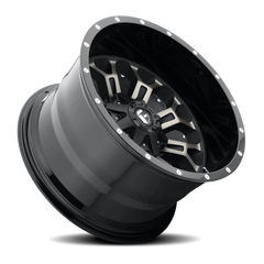Fuel Crush D561 20x10 -18 8x165.1mm 125.2mm Gloss Black Double Dark Tint-Machined Face