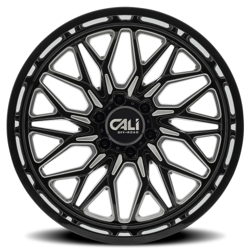 Cali Offroad Crusher 9118BM 22x10 -19 6x139.7mm 106.1mm Gloss Black Milled