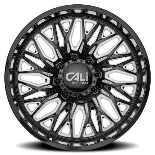 Cali Offroad Crusher 9118BM 22x10 -19 8x170mm 125.2mm Gloss Black Milled