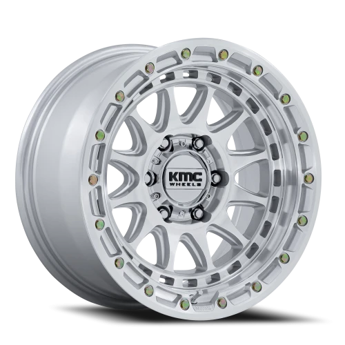 KMC Crux KM556SD 17x8.5 +25 6x139.7mm 106.1mm Gloss Silver Machined Face