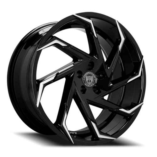 Lexani Wheels Cyclone 667 BG 24x10 +35 5x120mm 74.1mm Black Machined