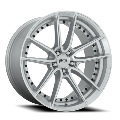 Niche DFS M221 18x8 +40 5x114.3mm 72.56mm Gloss Silver Machined