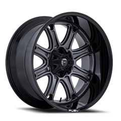 Fuel Darkstar FC853AB 20x10 -18 8x165.1mm 125.1mm Matte Gunmetal Black Lip