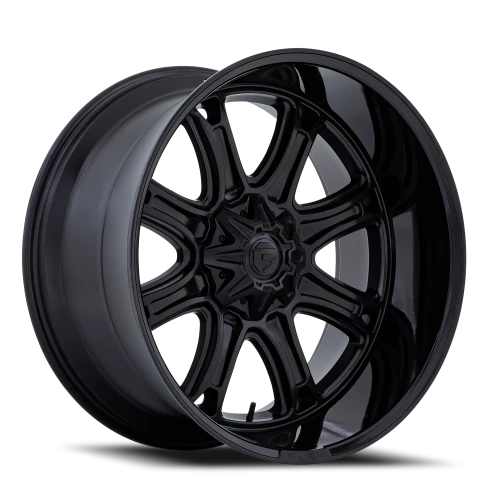 Fuel Darkstar FC853MB 22x10 +10 5x139.7mm 110.1mm Matte Black Gloss Black Lip