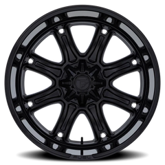 Fuel Darkstar FC853MB 20x9 +1 6x135mm 106.1mm Matte Black Gloss Black Lip