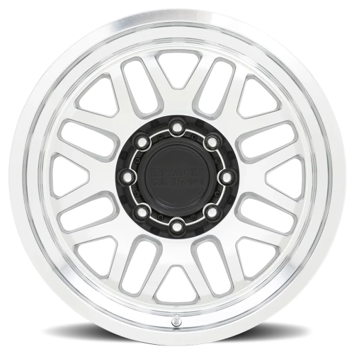Black Rhino Delta SL 17x9.5 -18 8x165.1mm 125.1mm Gloss Silver Mirror Face-Mirror Lip
