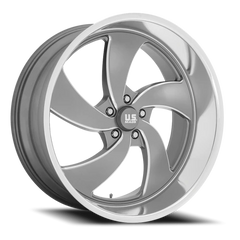 US Mags Desperado 5 U133 22x8.5 +1 5x127mm 78.1mm Anthracite Milled-Diamond Cut Lip