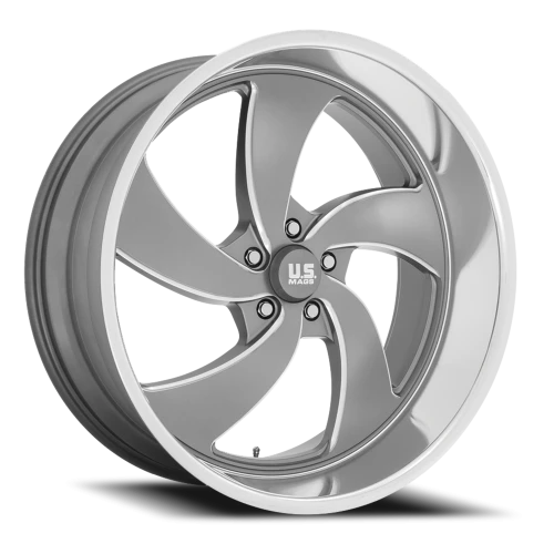 US Mags Desperado 5 U133 24x9 +1 5x127mm 78.1mm Anthracite Milled-Diamond Cut Lip
