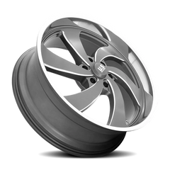 US Mags Desperado 6 U133 22x10 +25 6x139.7mm 78.1mm Anthracite Milled-Diamond Cut Lip