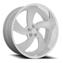 US Mags Desperado 5 U134 20x8 +1 5x127mm 78.1mm Brushed Silver Milled-Diamond Cut Lip