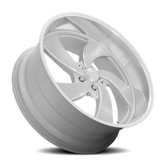 US Mags Desperado 5 U134 22x8.5 +1 5x127mm 78.1mm Brushed Silver Milled-Diamond Cut Lip