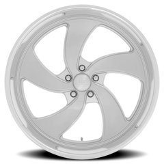 US Mags Desperado 5 U134 24x9 +1 5x127mm 78.1mm Brushed Silver Milled-Diamond Cut Lip