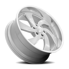 US Mags Desperado 6 U134 20x8 +1 6x139.7mm 90.7mm Brushed Silver Milled-Diamond Cut Lip