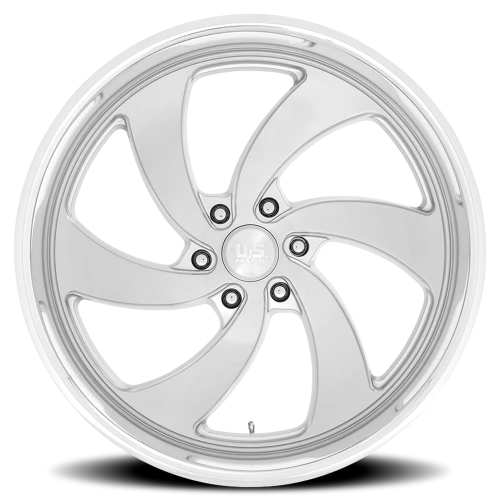 US Mags Desperado 6 U134 20x9.5 +1 6x139.7mm 90.7mm Brushed Silver Milled-Diamond Cut Lip