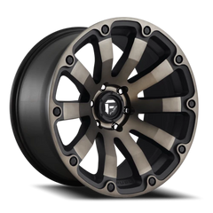 Fuel Diesel D636 20x9 +20 5x150mm 110.3mm Matte Black Machined-Dark Tint
