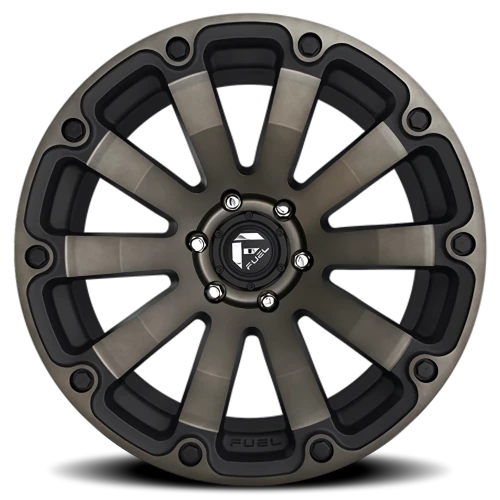 Fuel Diesel D636 20x10 -18 5x127mm 78.1mm Matte Black Machined-Dark Tint