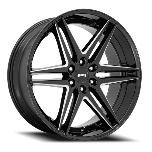 DUB Dirty Dog S267 24x10 +25 6x139.7mm 106.1mm Gloss Black Milled
