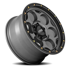 KMC Dirty Harry KM541 GY 17x8.5 +0 8x170mm 125.1mm Satin Gray Black Lip