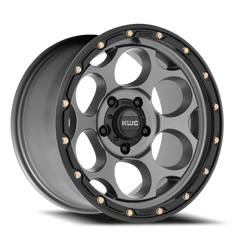 KMC Dirty Harry KM541 GY 17x8.5 +18 5x127mm 71.5mm Satin Gray Black Lip
