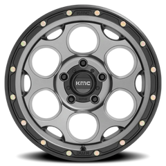 KMC Dirty Harry KM541 GY 17x9 -12 5x127mm 71.5mm Satin Gray Black Lip