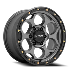 KMC Dirty Harry KM541 GY 18x8.5 +18 6x114.3mm 66.1mm Satin Gray Black Lip