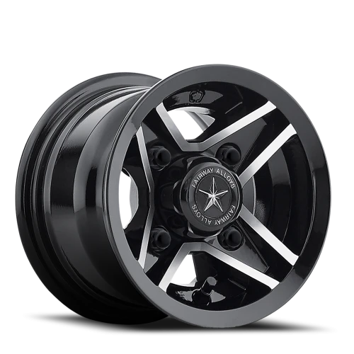 Fairway Alloys Divot 8x7 +0 4x101.6mm 70.7mm Gloss Black Machined