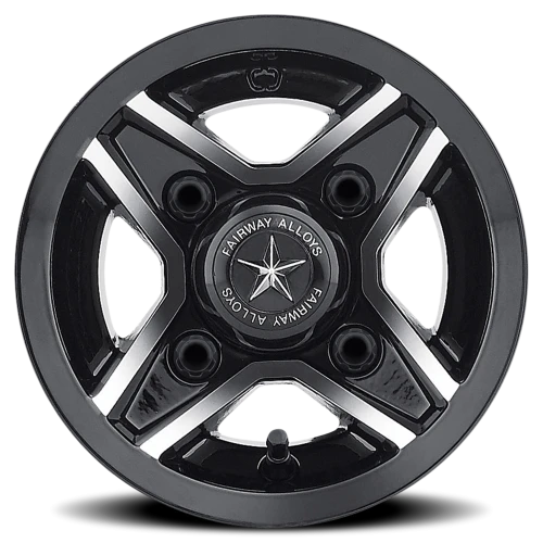 Fairway Alloys Divot 8x7 +0 4x101.6mm 70.7mm Gloss Black Machined