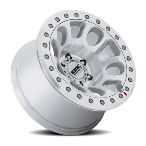 KMC E25 Beadlock KM241 DX 17x9 -38 5x127mm 71.5mm Machined Silver
