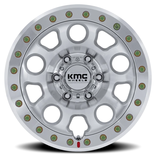 KMC E25 Beadlock KM241 DX 17x9 -12 6x135mm 87.1mm Machined Silver