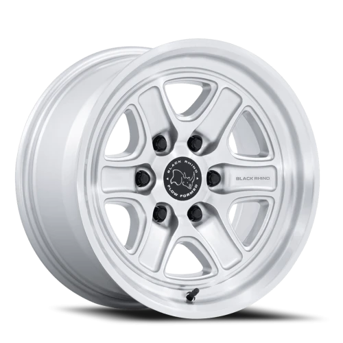 Black Rhino Echo BR032SD 17x8.5 +0 6x139.7mm 106.1mm Gloss Silver Machined Face