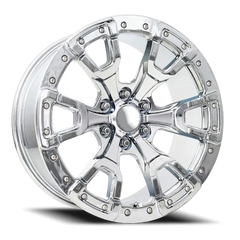 22" Chevy Truck Replica FR99 Chrome Wheel & Tire Package | 275/50R22 Michelin LTX M/S2 Tires | Fits Escalade Tahoe Yukon Silverado Sierra